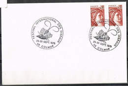 OIS 21 - FRANCE Obl. Commémorative Illustrée Festival Des Oiseaux Colmar 1979 Sur Enveloppe Visite - Annullamenti & A. Meccaniche (pubblicitarie)