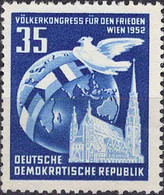 ( 2488-1 ) MiNr. 321 DDR 1952 Volkskongress Für Den Frieden Wien - Ohne Gummi - Nuevos