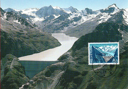 CM Suisse 1985 Science Eau  Hydrologie Congrès Des Grands Barrages Montagne - Agua