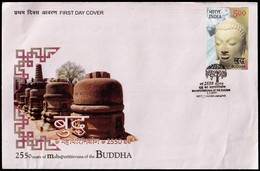 BUDDHISM-2550 YEARS OF MAHAPARINIRVANA OF BUDDHA-LARGE FDC-INDIA-2007-BX3-45 - Buddhism