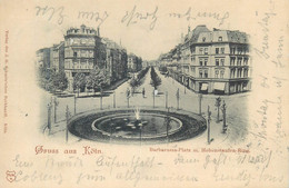 Gruss Aus Koln Barbarossa Platz Mit Hohenstaufen Ring 1899 Postkarte - Koeln