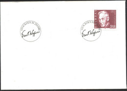 Cover With Stamp And  Special Cancel  Ernst Wigforss 1981  From  Sweden - Lettres & Documents