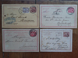 EGITTO - 4 Cartoline Postali Fine '800/inizio '900 - Viaggiate (1 Bucata - 1 Macchiata) + Spese Postali - 1866-1914 Khedivaat Egypte