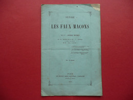 SATIRE LES FAUX MACONS PAR LE F. AMEDEE BOUDIN1859 BRETEAU LIBRAIRE - 1801-1900
