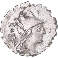 Monnaie, C. Poblicius Q.f., Denier Serratus, Ca. 80 BC, Rome, Réparée, TTB - Repubblica (-280 / -27)