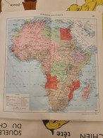 CARTE LIBRAIRIE ARISTIDE QUILLET  VERS 1920 N° 60 AFRIQUE POLITIQUE - Cartes Géographiques