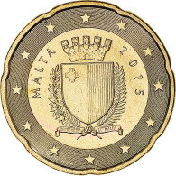 Malte, 20 Euro Cent, 2015, BU, FDC, Or Nordique, KM:129 - Malte