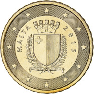 Malte, 10 Euro Cent, 2015, BU, FDC, Or Nordique, KM:128 - Malte