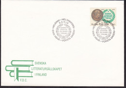 Finland: FDC First Day Cover, 1985, 1 Stamp, Swedish Literature Society, Language, History (traces Of Use) - Storia Postale