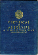 Romania, 1966, Vintage Graduation Certificate / Diploma - Qualified Worker - Diploma & School Reports