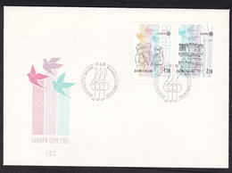 Finland: FDC First Day Cover, 1985, 2 Stamps, Europa, CEPT, Music, Children, Flute, Peace Pigeon (traces Of Use) - Storia Postale