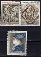France 1967-1969 MNH Art Paintings Complete Sets - Modern