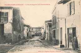 Villefranche Lauragais * La Rue St Augustin Et La Fontaine Neuve * Villageois - Other & Unclassified