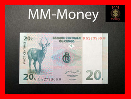 CONGO Democratic Republic   20 Centimes   1.11.1997   P. 83  "printer Tumba Bruk"    UNC - Demokratische Republik Kongo & Zaire