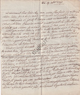 Ieper/Menin - 1792 - Brief Belegering Regiment Van Wurtemberg (V2218) - Manuskripte