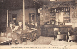 CPA 59 ASCQ CAFE RESTAURANT DE LA GARE RENE DELATTRE PROPRIETAIRE - Sonstige & Ohne Zuordnung