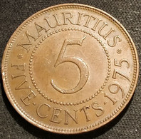 ILE MAURICE - MAURITIUS - 5 CENTS 1975 - Elizabeth II - KM 34 - Maurice