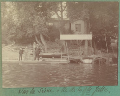 Sur La Seine, Île De La Grande Jatte. Tirage Circa 1905-10. - Luoghi