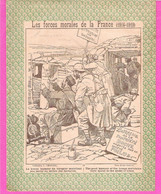 Protège Cahier Patriotique Les Forces Morales De La France En 1914 Et La Bonne Humeur Du Poilu On S'amuse à La Guerre !! - Copertine Di Libri