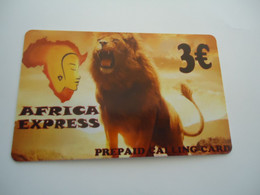 GREECE MINT PREPAID CARDS  CARDS  ANIMALS  LIONS - Perros