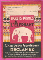 Collecteur De Tickets-Primes "A L'éléphant" Avec Tickets Collés , Ancètre Des Cartes De Fidélité Des Commerces Actuels - Alimentaire