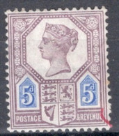 GB Queen Victoria 1887 5d Stamp From The Jubilee Issue In Mounted Mint - Ungebraucht