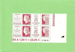 BEAUJARD CHEFFER COIN DATE 07/06/10 SALON DU TIMBRE 2010 DE LA FEUILLE TYPOGRAPHIE - Unused Stamps