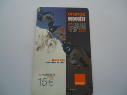 PREPAID   USED   PHONECARDS SPORTS CLIMBING  ORANGE - Telekom-Betreiber