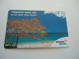 GUADELOUPE  PREPAID   USED   CARDS  LANDSCAPES PLANTS - Other - Africa