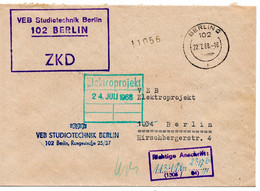 63789 - DDR / ZKD - 1968 - Unfrankierter ZKD-OrtsBf BERLIN - Altri & Non Classificati