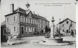 AUMONT( LOZERE ):::  L'Hôtel De Ville Et La Fontaine (alt;1050m) Cure D'altitude - Aumont Aubrac