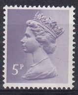 GRAN BRETAGNA  1971 5P PALE VIOLET 2B SG X866 MNH - Unused Stamps