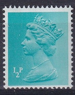 GRAN BRETAGNA  1971 1/2 P TOURQUOISE BLUE 2B  SG X841 MNH - Unused Stamps