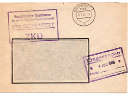 63799 - DDR / ZKD - 1966 - Unfrankierter ZKD-FensterBf SCHWEDT (o. AnkStpl!) - Andere & Zonder Classificatie