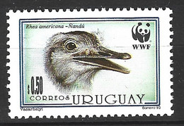 URUGUAY. N°1462 De 1993. WWF Autruche. - Ostriches