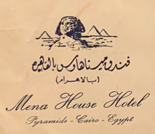 EGITTO - MENA HOUSE HOTEL  - CAIRO - BUSTA MATERIALE PROPAGANDA TURISTICA  PER FIRENZE - Covers & Documents