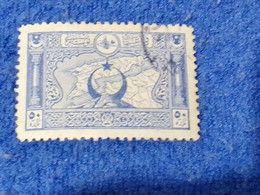 TÜRKİYE- 1922-   50P  NATİONAL MOTİFS    DAMGALI - Used Stamps