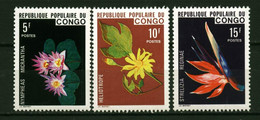 Congo ** N°428 à 430 - Fleurs - Neufs