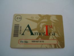 UNITED STATES  USED   PREPAID CARDS  1 ST POUNT 10 COLD - Altri & Non Classificati