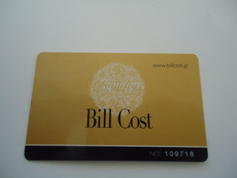 GREECE  PREPAID ADVERTISING  CARDS   BILLCOAST  LOYALTY - Grèce