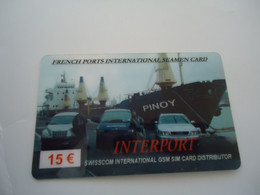 FRANCE    PREPAID ADVERTISING    SHIPS  INTERPORT  15 - Non Classés