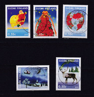 FINLANDE 2010 TIMBRE N°2026/30 OBLITERE NOEL - Used Stamps