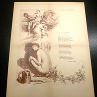 DINER Du " BON BOCK " Programme Invitation Du 3 Janvier 1893 - Numéro 188 - Illustré Par Laurent GSELL - - Programme