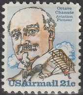 ETATS-UNIS USA Poste Aérienne Air Mail  87 ** MNH Octave CHANUTE Pionnier De L'aviation Biplan 1979 - 3b. 1961-... Nuevos