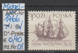 1964 - POLEN - SM A.Satz "Segelschiffe - Galeone" 1,50 Zl Violettpurpur - O Gestempelt - S.Scan (pl 1466o 01-12) - Used Stamps
