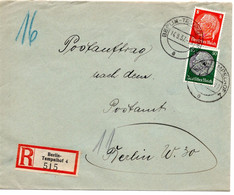 56616 - Deutsches Reich - 1937 - 50Pfg Hindenburg MiF A PostauftrOrtsBf BERLIN - Lettres & Documents