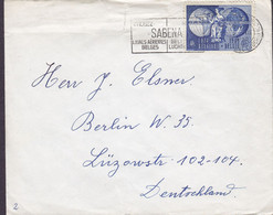 Belgium Slogan Flamme 'SABENA' 1950 Cover Brief Lettre BERLIN Germany Deutschland UPU Weltpostverein Stamp - Brieven En Documenten