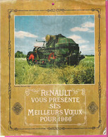 Calendrier 1966 Renault Motoculture Avec Belle Photo Aux Bovins Boeufs Et Vaches De Baud Morbihan - Big : 1961-70