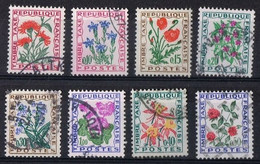 FLO 267 - FRANCE Taxe N° 95/102 Obl. Fleurs - 1960-.... Usados