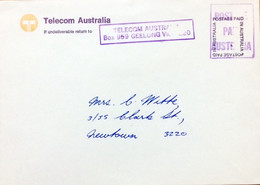 AUSTRALIA 1970, STATIONERY, COVER USED, TELECOM, POSTGE PAID,  PRINTED & HAND STAMPED TOO ! - Briefe U. Dokumente